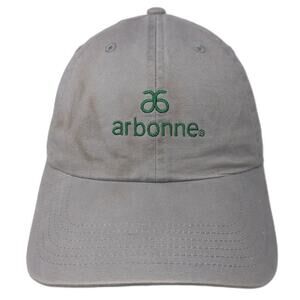 Arbonne Slideback Baseball Cap Gray One Size Adjustable Embroidered 6 Panel